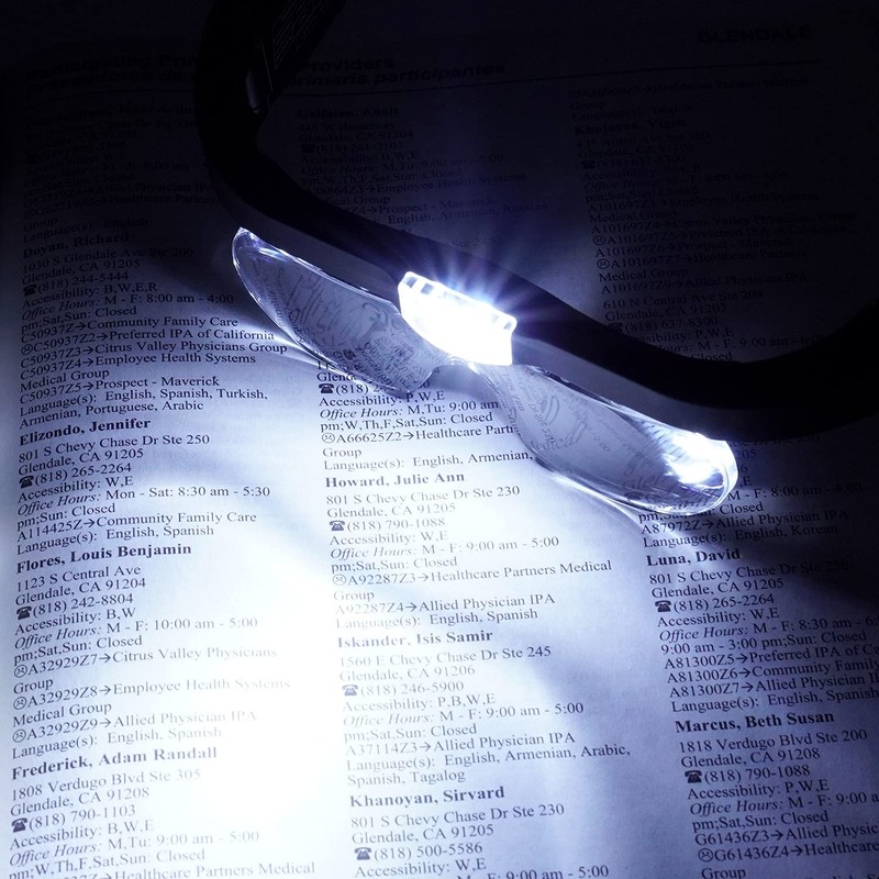 TMANGO Rechargeable Magnifying Glasses with Light, Hands-Free Headset for Jewelers,