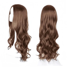 SDXCJY Wave Wig Long Curly Wigs for Women Girls 27’’ Long,Women's Charming Full Hair Replacement Synthetic brown Hair Wigs,Ladies Fancy Dress Wig for Cosplay Party, Daily Use. (Light brown)