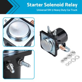 MAX COOL Starter Solenoid Relay SW-3 Suitable for Ford 4 Terminal Car Starter Solenoids Relay Heavy Duty 12V