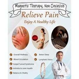 MagVIVACE Magnetic Anklet for Women, Stainless Steel Ankle Bracelet with 3500 Gauss Effective Magnets, Jewelry Gifts for Mom (2)