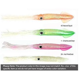Tsunami 4" Holographic Squid Lures - Hot Pink/Gold