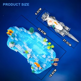 RWSEFK Sea Animal Model Toy Set, Otter Building Blocks Kits, Ocean Theme Bedroom Decorations for Adult, Gifts for Friends, 936 Pcs