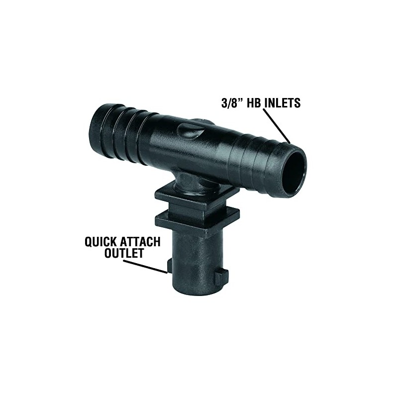 Valley Industries Polypropylene Tee Nozzle Body - 3/8" HB