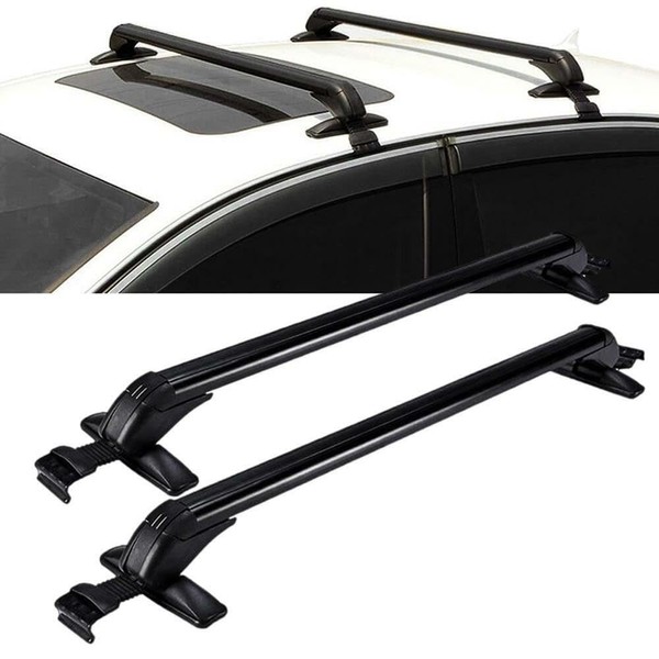 40" Roof Rack Cross Bars Crossbars Luggage Cargo Carrier with Lock Fit for Wagon Car Vehicles SUVs Without Roof Side Rails 165 LBS Capacity