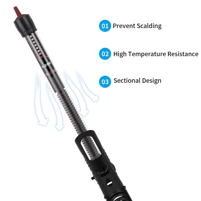 Tnfeeon Fish Heater Protective Case, & Flexibly Adjustable Aquarium Heater