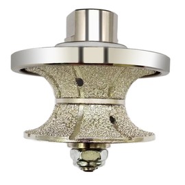 VANEPIC V30 Diamond Full Bullnose Profile Wheel Diamond Hand Profiler Router Bit Wheel Vacuum Brazed with 5/8-11 Thread for Grinder Polisher Granite Marble Concrete and Countertop Edge Shaping