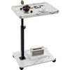 XNSDXV C Table End Table Adjustable Height, 360°Swivel TV Tray