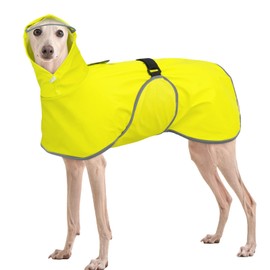 Kuoser Dog Raincoat, Dog Raincoat, Rain Jacket, Raincoat, Waterproof, Rain Cover Dogs, Raincoat, Small Dogs, Yellow, L