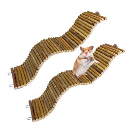 Rat Bendy Long Suspension Bridges Hamster Climbing Ladder Flexible Hamster Wooden Bridge for Mouse Rat