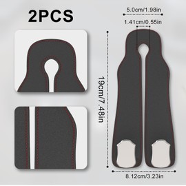 Quthort 2 Pack Car Hooks for Headrest, Car Seat Hooks Purse Hook for Car, Double Headrest Hooks and Mobile Phone Holder, Car Hanger Storage Car Seat Back Organizer for Purses, Bags, Handbags (Black)