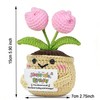 SDOFY 80th Birthday Gifts for Women Her Handmade Crochet Tulip