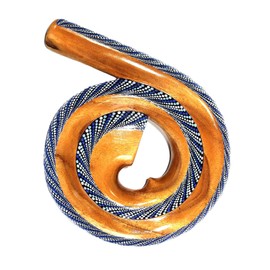 Didgeridoo Instrument Spiral Travel Didgeridoo Solid Mahogany Wood Hand Painted Aboriginal Style Didgerdioo PROFESSIONAL SOUND (Spiral, Multi Color)