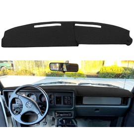Dash Cover Mat Custom Fit for Ford Mustang/Mercury Capri Dashboard Cover Pad Cap Carpet Protector Without Speaker Cutout J282 (Black)