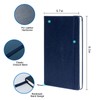 foroxin Lined Journal Notebook Dark Blue Leather for Women Men