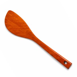 Tokutsune Kougei Wooden Lacquered Fry Turner with Rounded Tip (28.5×7 cm) Turner | Gently Flips Food with Rounded Tip TAP-102 [Food Sanitation Law Compliant]