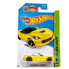 Hot Wheels, 2015 HW Workshop, '14 Corvette Stingray Convertible [Yellow] Die-Cast Vehicle #216/250 by Hot Wheels
