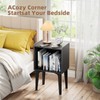 Record Player Stand, Vinyl Record Storage Table, Black
