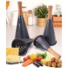 Cone Cheese Grater with Handle Stainless Steel Grater Triple Function