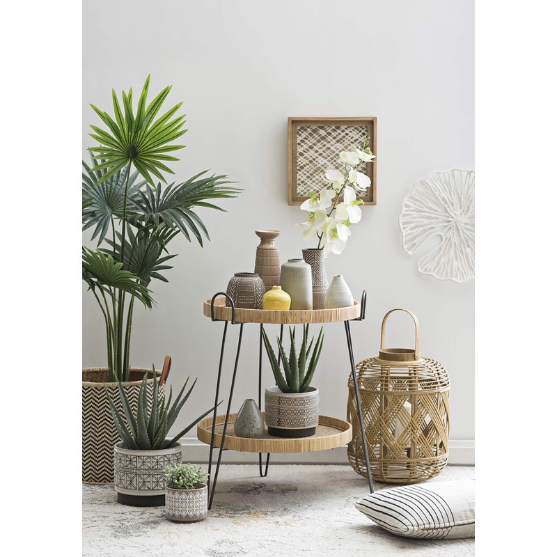 Creative Co-Op Handmade White Coral Shaped Paper & Metal Wall