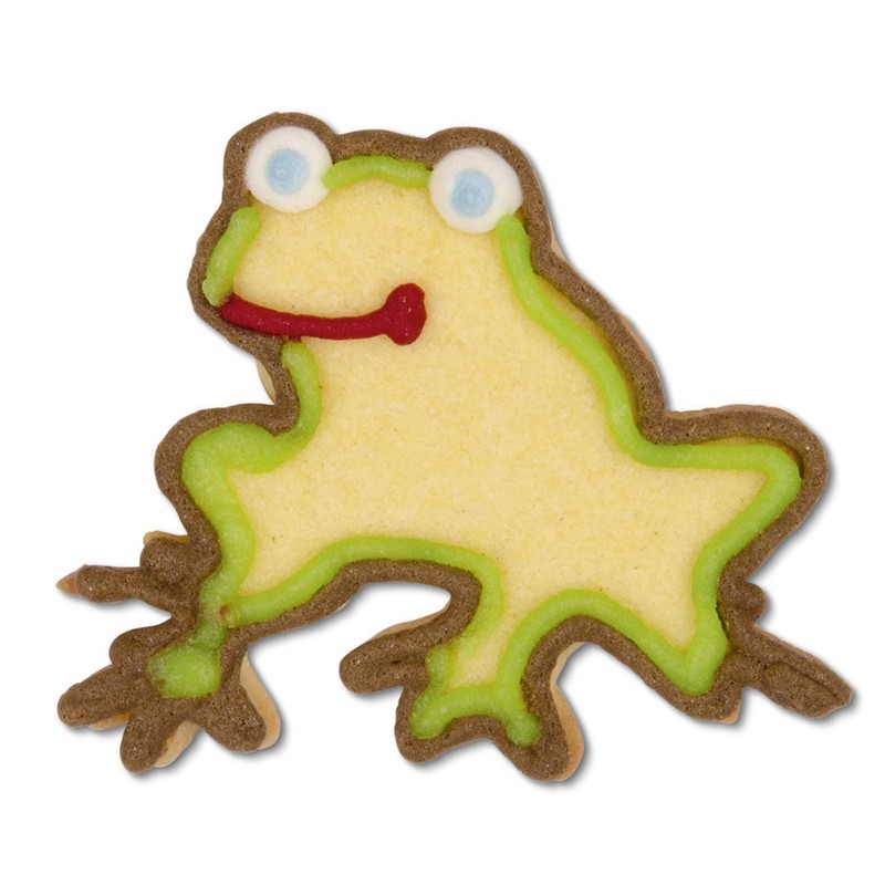 Staedter Frog Shape Cookie Cutter, Silver, 7 cm