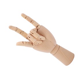 Wooden Hand Model Flexible Joints Movable Fingers Sketching Drawing Aid Home Decorations Photography Props