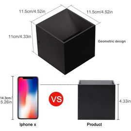 Ralbay Black Wall Sconce 2-Pack 9W Aluminum Up and Down Lighting Modern Black Wall Light Fixtures for Indoor Living Room Bedroom Hallway, with LED G9 Bulb (Warm White Light, 3000K)