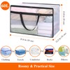 Vieshful 3 Stück 60L Faltbare Aufbewahrungstasche groß aus Transparentem PVC