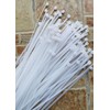 Cable Ties Clear White 300mm x 4mm (100 Pack), Plastic