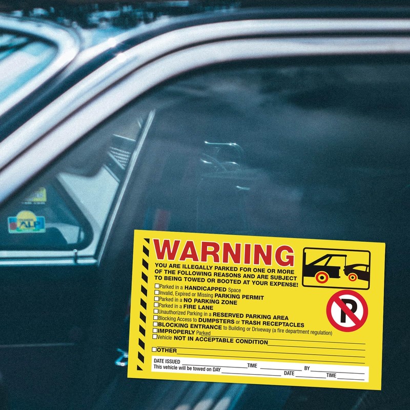 50 Parking Violation Stickers with You are Illegally Parked Multi