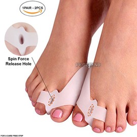 Pedimend Gel Bunion Protectors with Toe Separator - Hallux Valgus Guard - Protect and Cushion Bunion by Absorbing Pressure & Friction - Realign Toes to Natural Position - Foot Care (1PAIR - 2PCS)