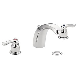 Moen Chateau Chrome Two-Handle Low Arc Centerset Bathroom Faucet, 4945