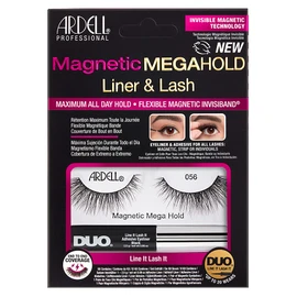 ARDELL Magnetic Megahold Eyelashes Magnetic (056) - Magnetic Eyelashes in Set with Magnetic Eyeliner, Continuous Magnetic Eyelash Band for Ultra Hold | Vegan & Reusable