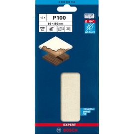 Bosch Professional 10x Expert M480 Sanding Net (for Hardwood, Paint on wood, 93x186 mm, Grit 100, Accessories Orbital Sander)