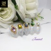  No.1207 Handmade Nail Tips - Long Almond / No.1207