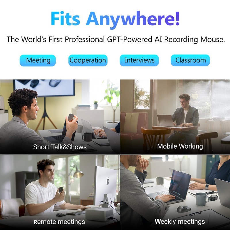 2026 Upgraded AI Voice Mouse - Wireless Air Mouse with