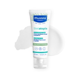 Mustela Stelatopia Eczema-Prone Skin Emollient Baby Face Cream - Face Moisturizer with Natural Avocado & Sunflower Oil - Fragrance-Free - 1.35 Fl Oz (Pack of 1)