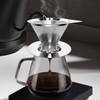 LHS Pour Over Coffee Dripper Reusable Coffee Filter Paperless Coffee