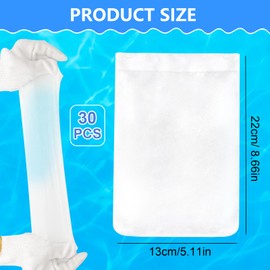 ISparbox Swimming Pool Skimmer Socks, Pack of 30 Skimmer Pool Filter Socks, Skimmer Basket Socks, Net for Most Swimming Pool Pumps, Protect Your Filter Effectively