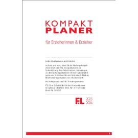 F&L Erzieher/innen-Kompaktplaner Ausgabe 2025/2026 und passende Schutzhülle