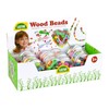 Lena 32043 Craft Set Wooden Threading Beads in Heart Tin