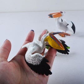 YOUUGIOR 2PCS Bird Miniature Statue Pelican Figurines Home Decoration Furniture Desktop Tabletop Display