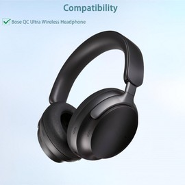 QC Ultra Earpads,HAIZEEN Earpads Compatible with Bose QuietComfort Ultra QC Ultra Wireless Headphones Ear pads Replacement Cushion (Protein Leather/Memory Foam)