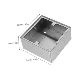 TEHAUX Electric Outlet Box Wall Socket Panel Stainless Steel Construction for Safety