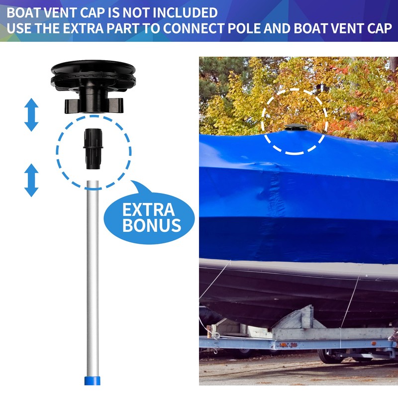 NEXCOVER Boat Cover Support Pole Adjustable, Valued 2 Pack, Telescoping