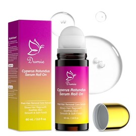 Cyperus Rotundus Serum Roll-On – Ingrown Hair & Razor Bump Treatment, Natural Hair Growth Inhibitor & Smoothing Solution for Sensitive Skin, Non-Greasy Post Hair Removal Care(60ml)