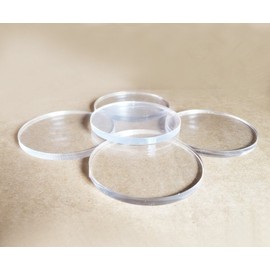 MEYA Set of 20pcs Clear Acrylic Discs, Plexiglass Laser Cut Round Circle 1/8" (Dia 4.5")