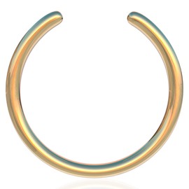 Gold Filled Fake Conch Ring - 14K Gold Filled No Piercing Needed Conch Earring - Faux Clip On Ear Hoop (Gold)