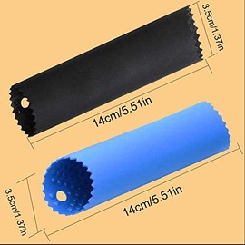 Maxracy 2 Set Silicone Garlic Peeler Easy Roller Tube Useful Garlic Odorfree Kitchen Tool (Black,Blue)