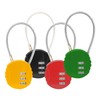 Tabanzhe Combination Cable Lock-4PCS Luggage Padlocks 3 Digit Combination Security