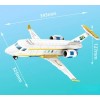 General Jim's Toys White Business Airplane Two Vehicle Building Blocks